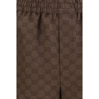 Gucci Brown Linen Bermuda Shorts