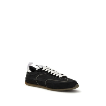 Alexander McQueen Black Calf Leather Bos Taurus Low Top Sneakers