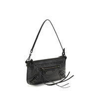 Balenciaga Black Lamb Ovis Aries Aries Shoulder Bag