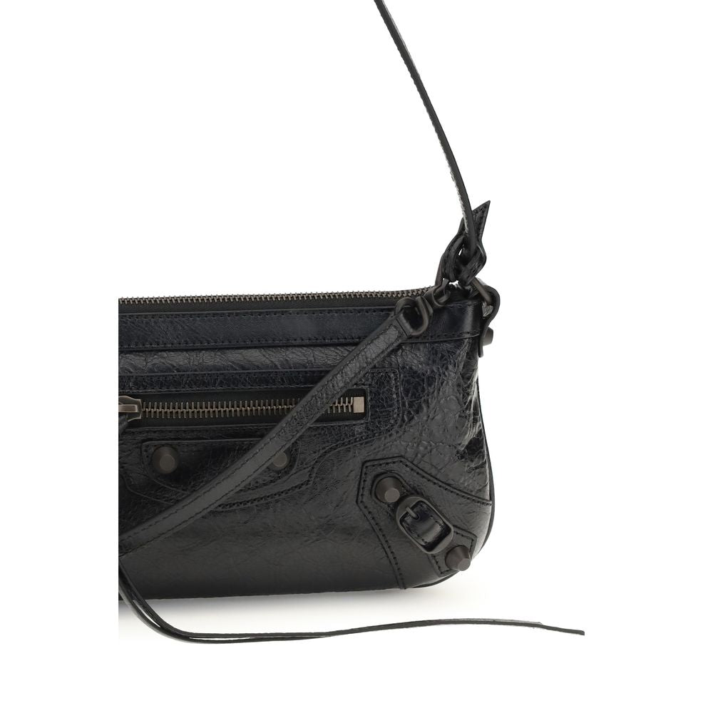 Balenciaga Black Lamb Ovis Aries Aries Shoulder Bag