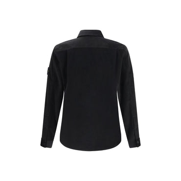 Stone Island Black Cotton Dress Shirt