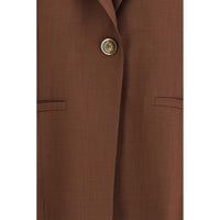 PINKO Brown Viscose Sleveless Jacket