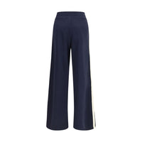 Max Mara Blue Cotton Casual Pants