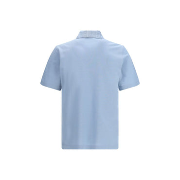 Ferragamo Blue Cotton Polo Shirt