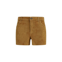 7FOR Beige Camel Hair  Bermuda Shorts