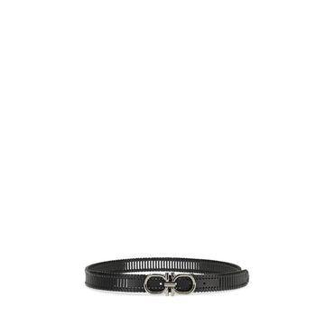 Ferragamo Black Calf Leather Bos Taurus Regular Belt
