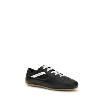 Alexander McQueen Black Calf Leather Bos Taurus Low Top Sneakers