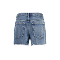Agolde Blue Cotton Bermuda Shorts