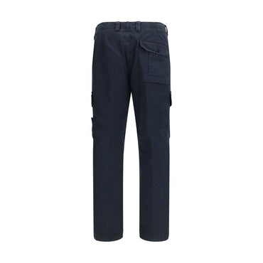 Stone Island Blue Cotton Cargo Pants
