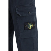 Stone Island Blue Cotton Cargo Pants