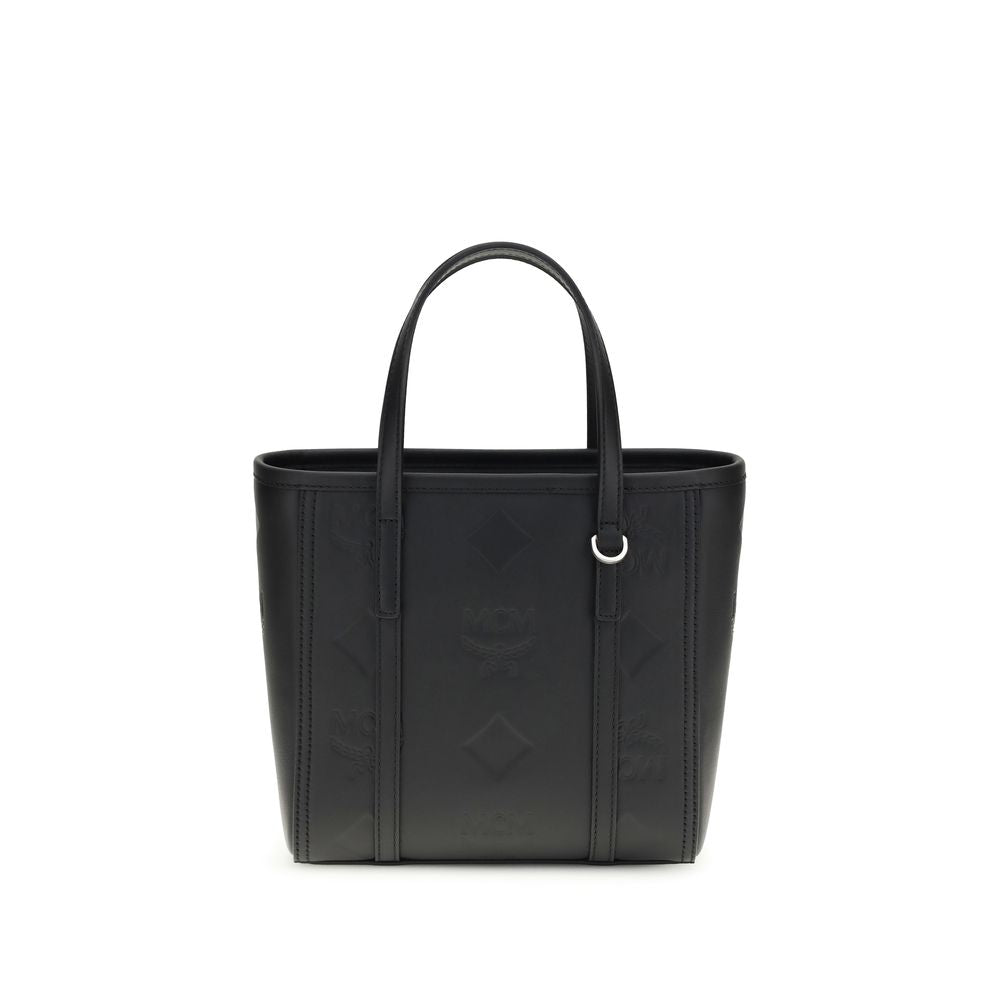 MCM Black Calf Leather Bos Taurus Shoulder Bag