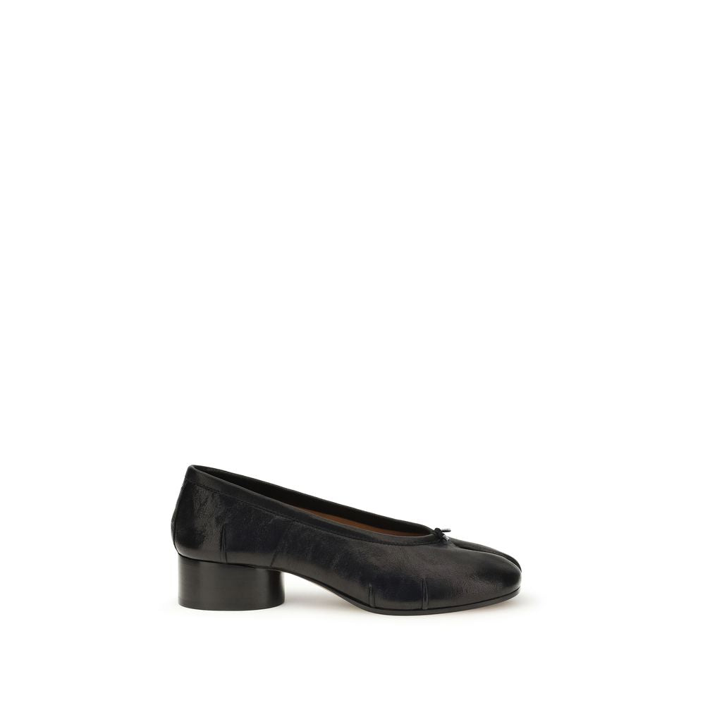 Maison Margiela Black Calf Leather Bos Taurus Ballet Flats