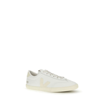 Veja White Calf Leather Bos Taurus Low Top Sneakers