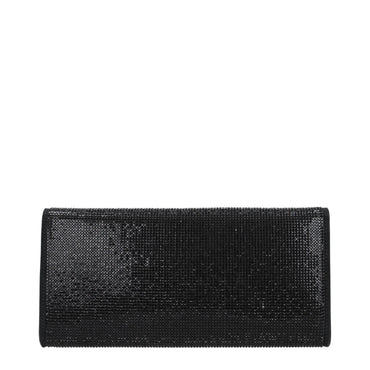 Roberto Cavalli Black Leather Clutch Bag