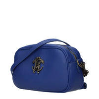 Roberto Cavalli Blue Leather Crossbody Bag