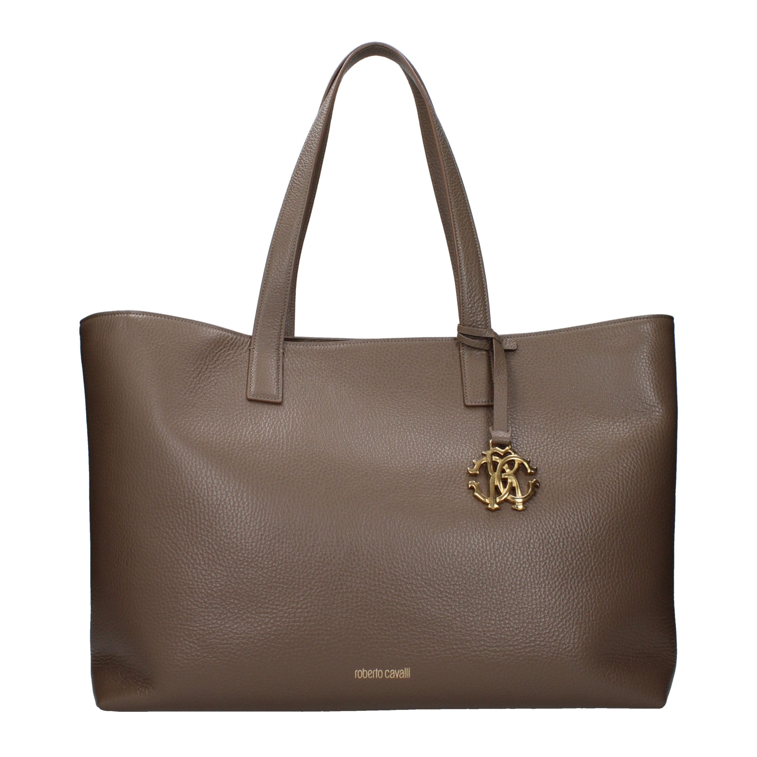 Roberto Cavalli Brown Leather Shoulder Bag