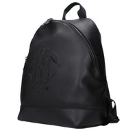 Roberto Cavalli Black Leather Backpack