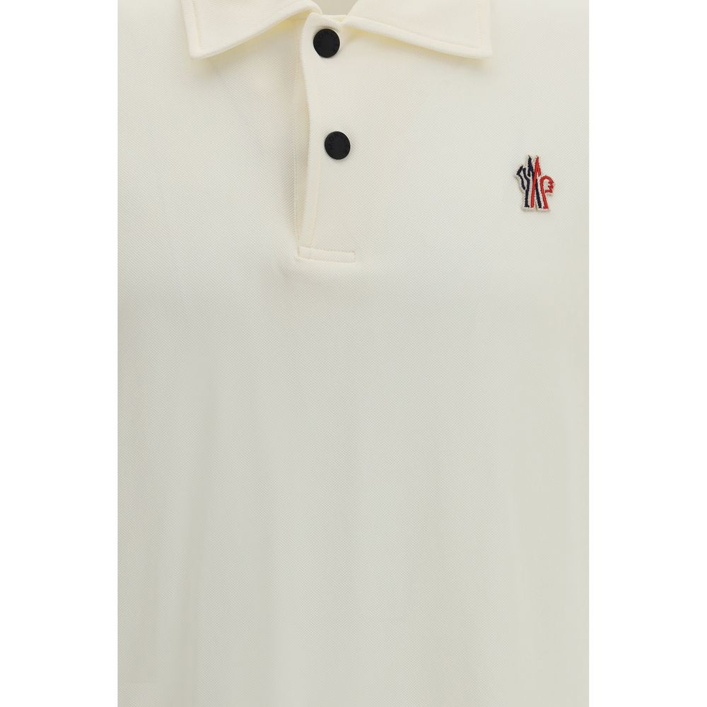 Moncler Grenoble Beige Polyamide Polo Shirt