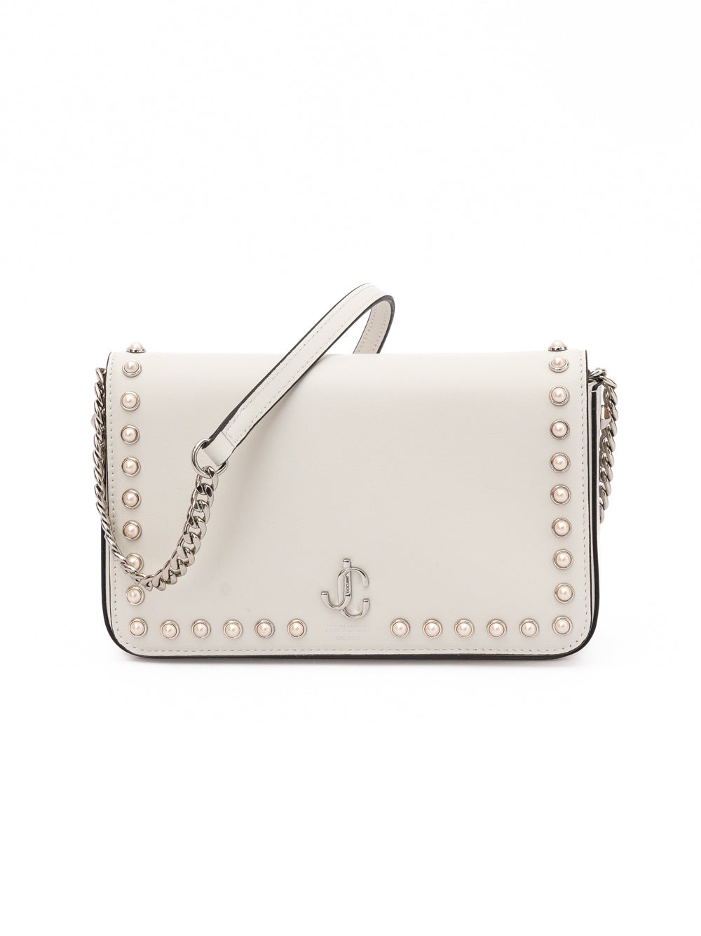 Jimmy Choo White Leather Crossbody Bag