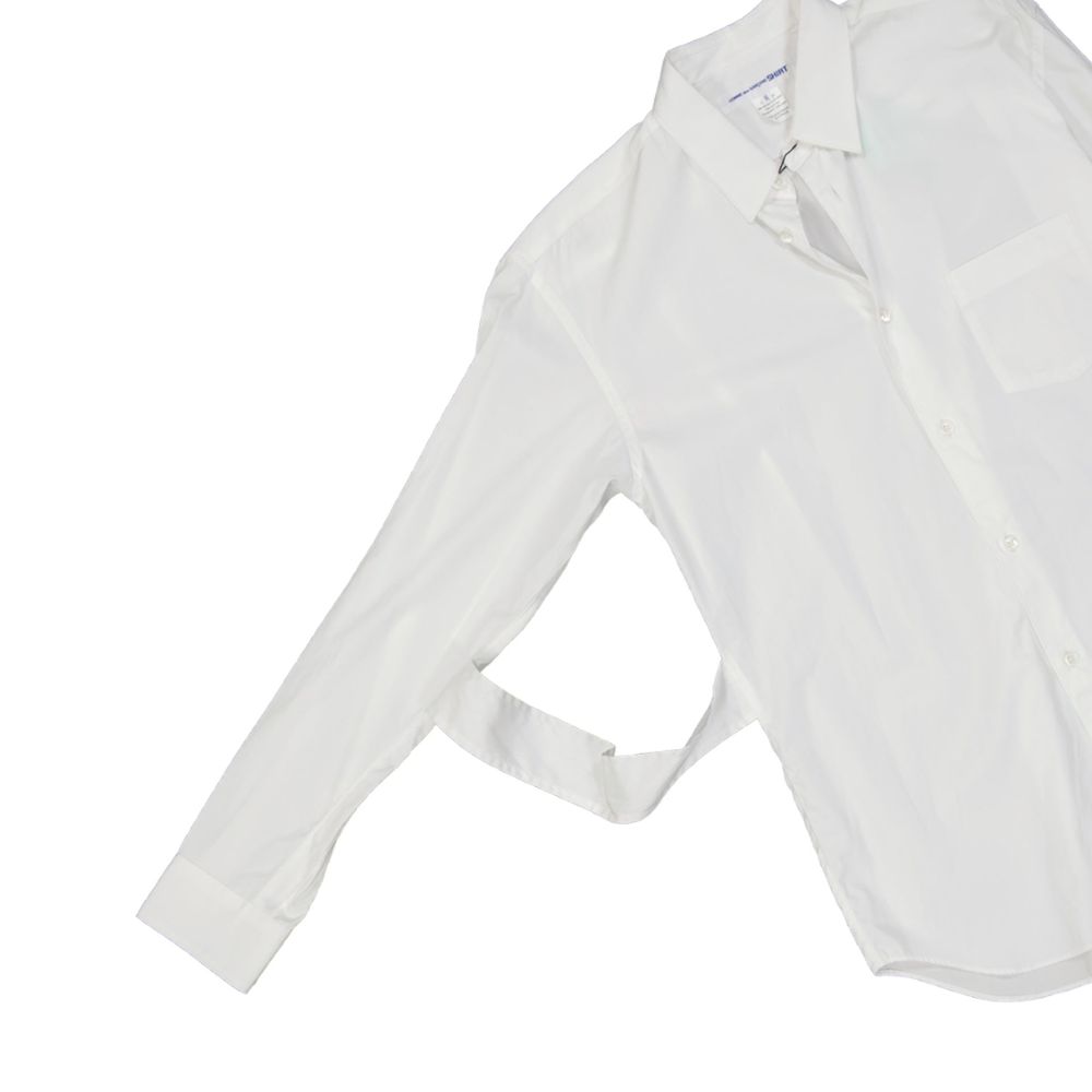 Comme Des Garçons White Cotton Dress Shirt