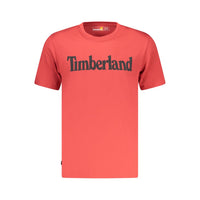 Timberland Red Cotton Men's T-Shirt