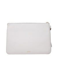 Versace White Leather Clutch Bag