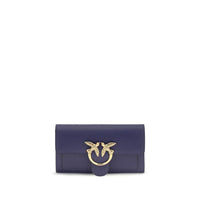 PINKO Blue Calf Leather Bos Taurus Shoulder Bag