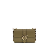 PINKO Bicolor Calf Leather Bos Taurus Shoulder Bag