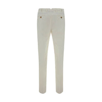 Brunello Cucinelli White Cotton Casual Pants