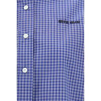 Miu Miu Blue Cotton Pattern Shirt