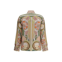 La Double J Multicolor Silk Pattern Shirt