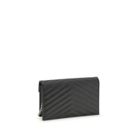 Saint Laurent Black Calf Leather Bos Taurus Wallet