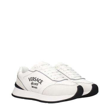 Versace White Leather Low Top Sneakers