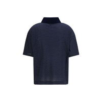 Ami Paris Blue Cotton Polo Shirt