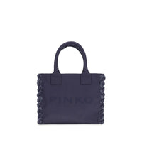 PINKO Blue Cotton Shoulder Bag