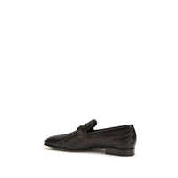 Ferragamo Brown Calf Leather Bos Taurus Slip-On Loafers