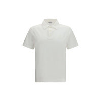 Burberry White Cotton Polo Shirt