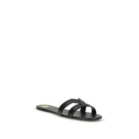 Saint Laurent Black Calf Leather Bos Taurus Sandals