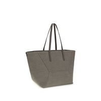 Brunello Cucinelli Brown Cotton Shoulder Bag