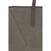 Brunello Cucinelli Brown Cotton Shoulder Bag
