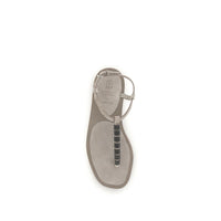 Brunello Cucinelli Blue Calf Leather Bos Taurus Strap-On Sandals
