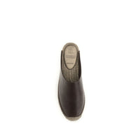 Brunello Cucinelli Brown Calf Leather Bos Taurus Mules
