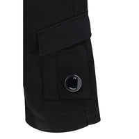C.P. Company Black Cotton Bermuda Shorts