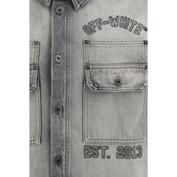 Off-White Gray Denim Shirt
