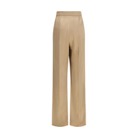 Valentino Beige Silk Dress Pants