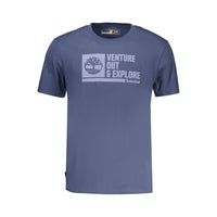 Timberland Blu Cotton Men T-Shirt
