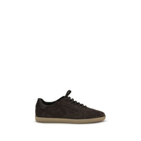 ZEGNA Brown Calf Leather Bos Taurus Low Top Sneakers