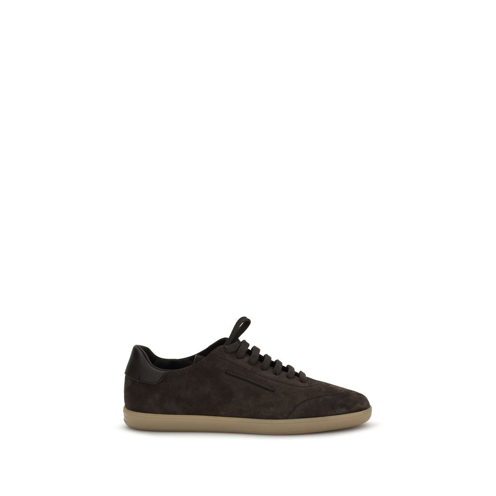 ZEGNA Brown Calf Leather Bos Taurus Low Top Sneakers