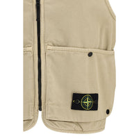 Stone Island Beige Cotton Sweatshirt