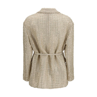 Brunello Cucinelli Beige Silk Jackets And Coat